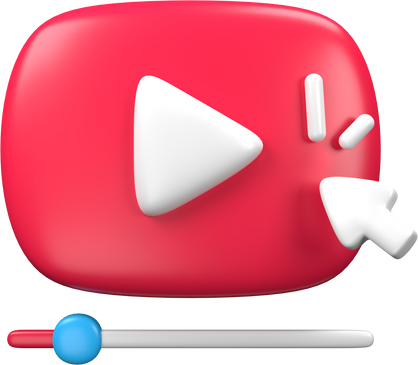 Video Player Play Video 3D Illustration